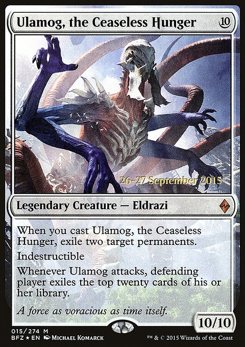 Ulamog, the Ceaseless Hunger, Battle for Zendikar Promos #15s, Magic: The Gathering card