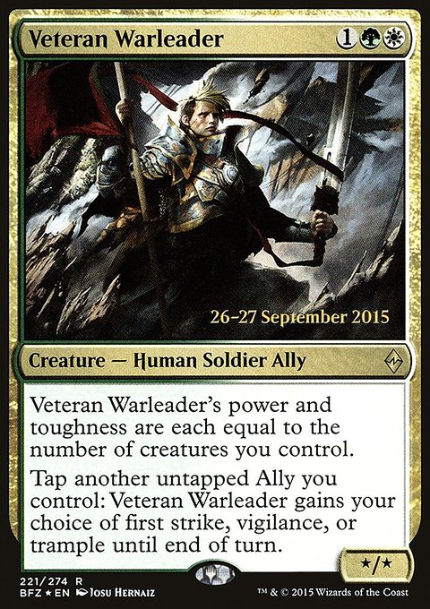 Veteran Warleader, Battle for Zendikar Promos #221s, Magic: The Gathering card