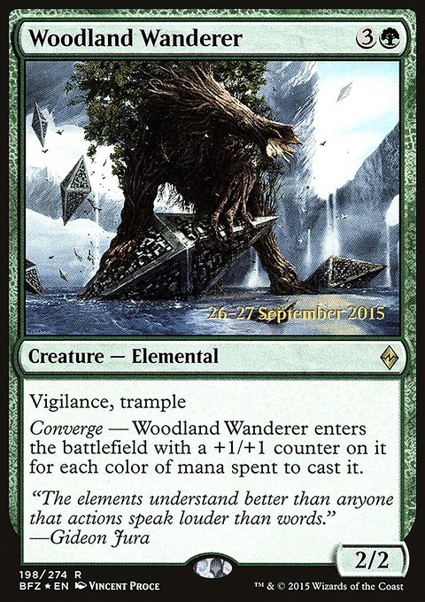 Woodland Wanderer, Battle for Zendikar Promos #198s, Magic: The Gathering card