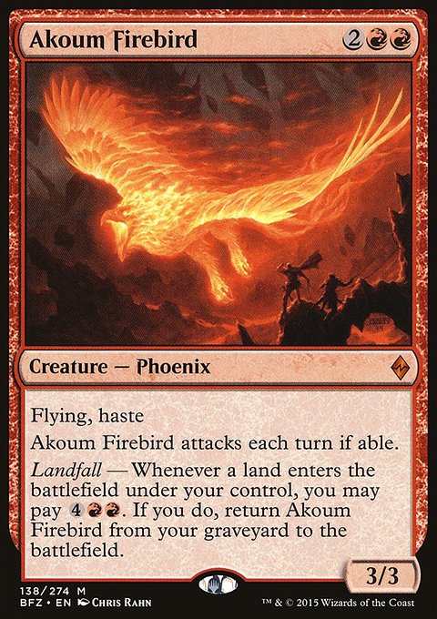 Akoum Firebird, Battle for Zendikar #138, Magic: The Gathering card