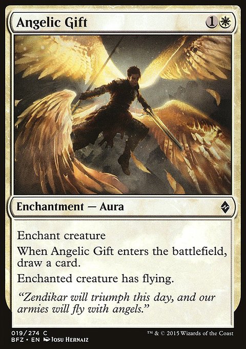 Angelic Gift, Battle for Zendikar #19, Magic: The Gathering card