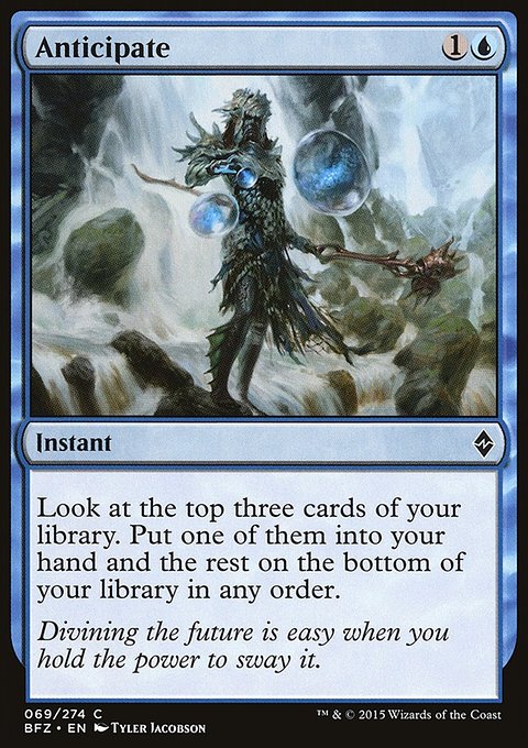 Anticipate, Battle for Zendikar #69, Magic: The Gathering card
