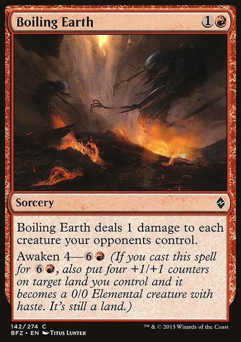 Boiling Earth, Battle for Zendikar #142, Magic: The Gathering card