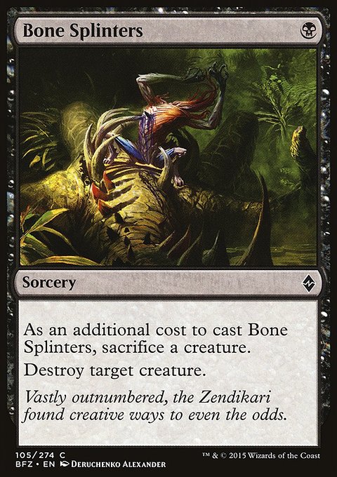 Bone Splinters, Battle for Zendikar #105, Magic: The Gathering card
