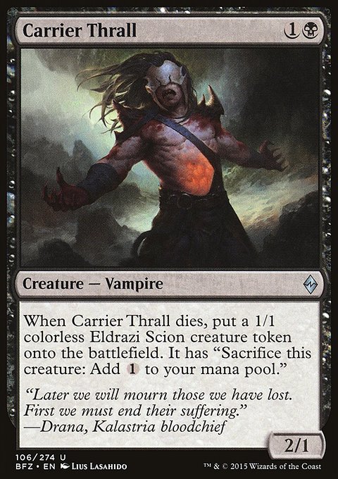 Carrier Thrall, Battle for Zendikar #106, Magic: The Gathering card
