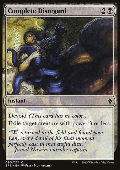Complete Disregard, Battle for Zendikar #90, Magic: The Gathering card