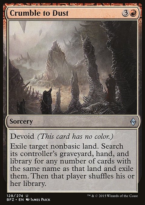 Crumble to Dust, Battle for Zendikar #128, Magic: The Gathering card