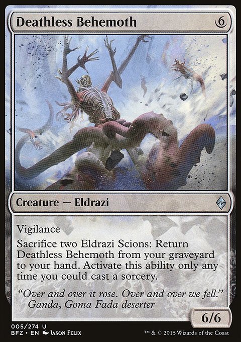 Deathless Behemoth, Battle for Zendikar #5, Magic: The Gathering card