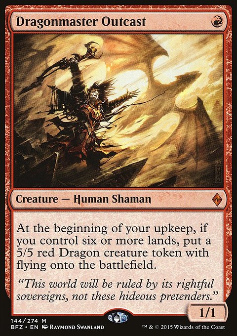 Dragonmaster Outcast, Battle for Zendikar #144, Magic: The Gathering card