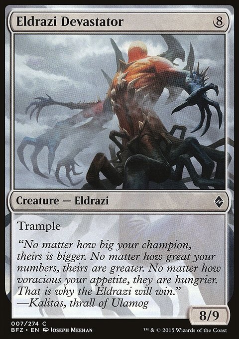 Eldrazi Devastator, Battle for Zendikar #7, Magic: The Gathering card