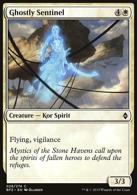 Ghostly Sentinel, Battle for Zendikar #28, Magic: The Gathering card