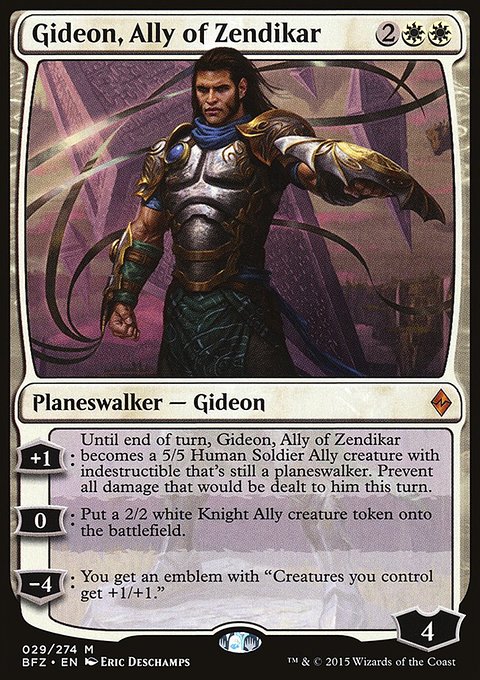 Gideon, Ally of Zendikar, Battle for Zendikar #29, Magic: The Gathering card