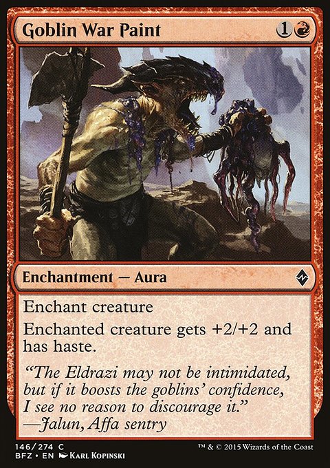 Goblin War Paint, Battle for Zendikar #146, Magic: The Gathering card