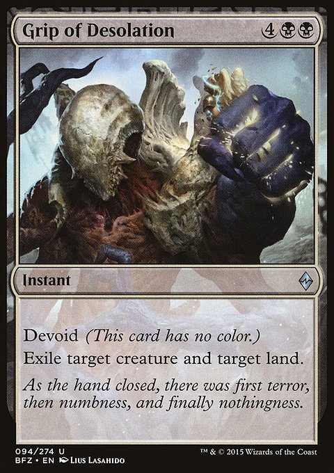 Grip of Desolation, Battle for Zendikar #94, Magic: The Gathering card