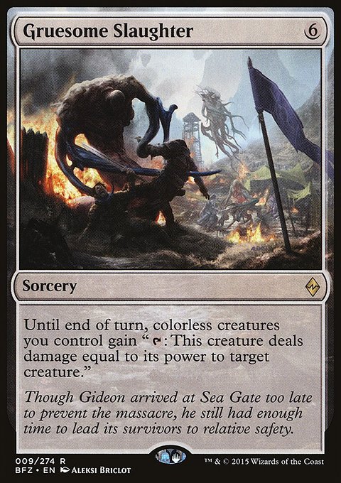 Gruesome Slaughter, Battle for Zendikar #9, Magic: The Gathering card
