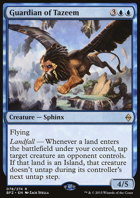 Guardian of Tazeem, Battle for Zendikar #78, Magic: The Gathering card