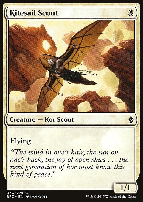 Kitesail Scout, Battle for Zendikar #33, Magic: The Gathering card