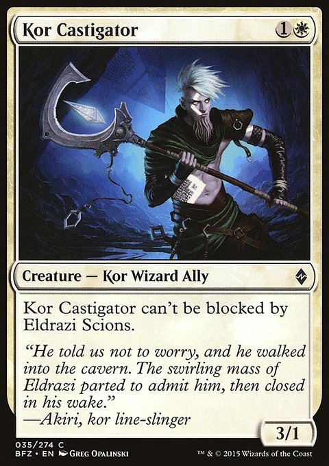 Kor Castigator, Battle for Zendikar #35, Magic: The Gathering card