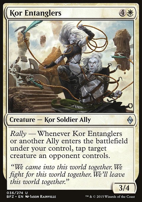 Kor Entanglers, Battle for Zendikar #36, Magic: The Gathering card