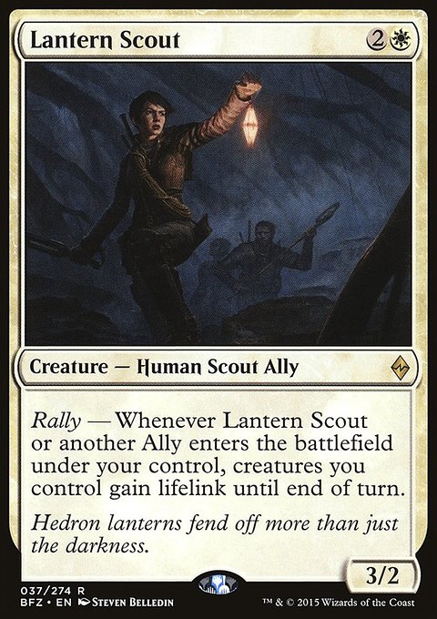 Lantern Scout, Battle for Zendikar #37, Magic: The Gathering card