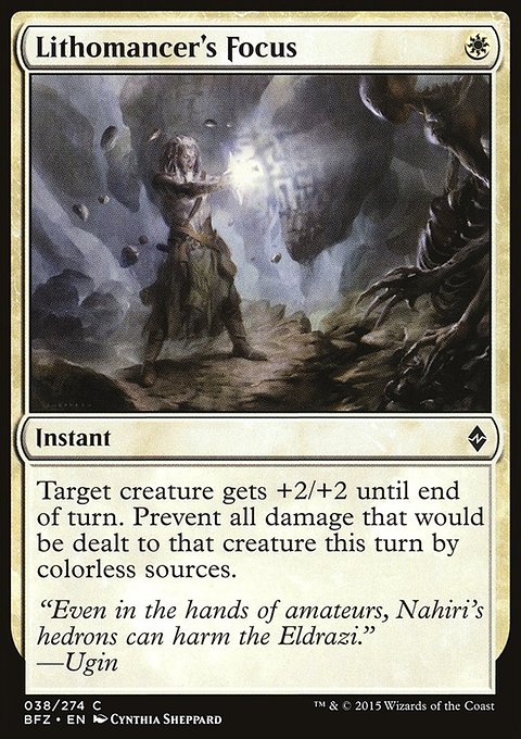 Lithomancer's Focus, Battle for Zendikar #38, Magic: The Gathering card