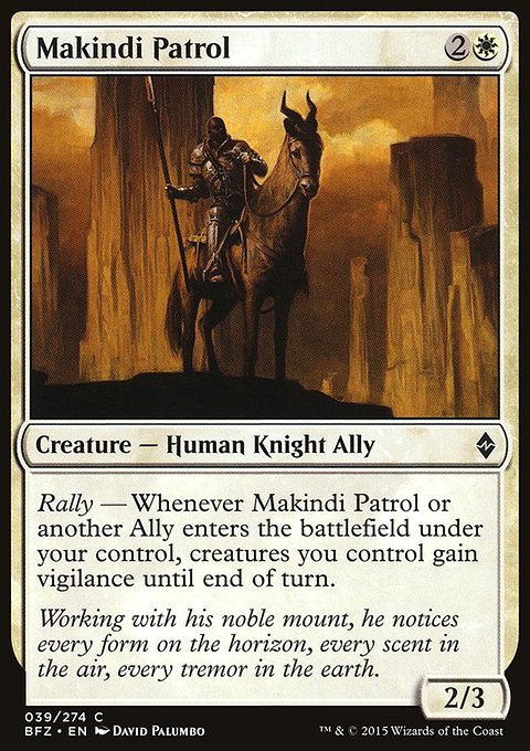 Makindi Patrol, Battle for Zendikar #39, Magic: The Gathering card