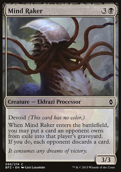 Mind Raker, Battle for Zendikar #95, Magic: The Gathering card