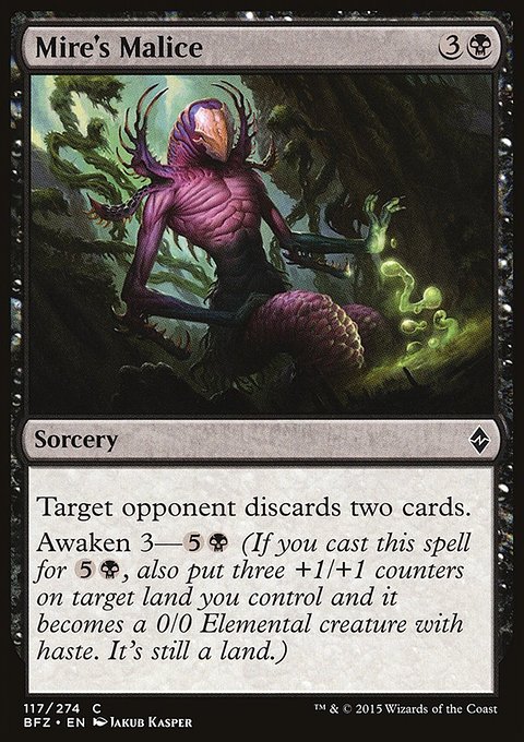 Mire's Malice, Battle for Zendikar #117, Magic: The Gathering card