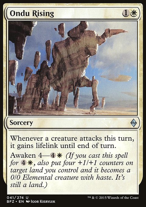 Ondu Rising, Battle for Zendikar #41, Magic: The Gathering card