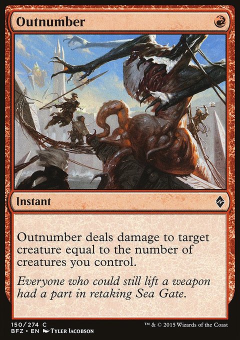 Outnumber, Battle for Zendikar #150, Magic: The Gathering card