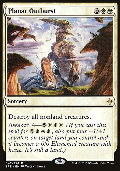 Planar Outburst, Battle for Zendikar #42, Magic: The Gathering card