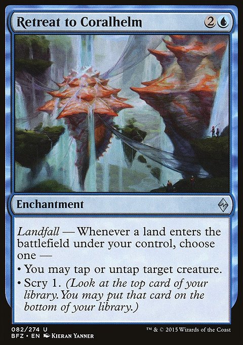Retreat to Coralhelm, Battle for Zendikar #82, Magic: The Gathering card