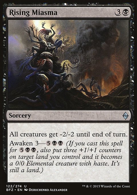 Rising Miasma, Battle for Zendikar #122, Magic: The Gathering card