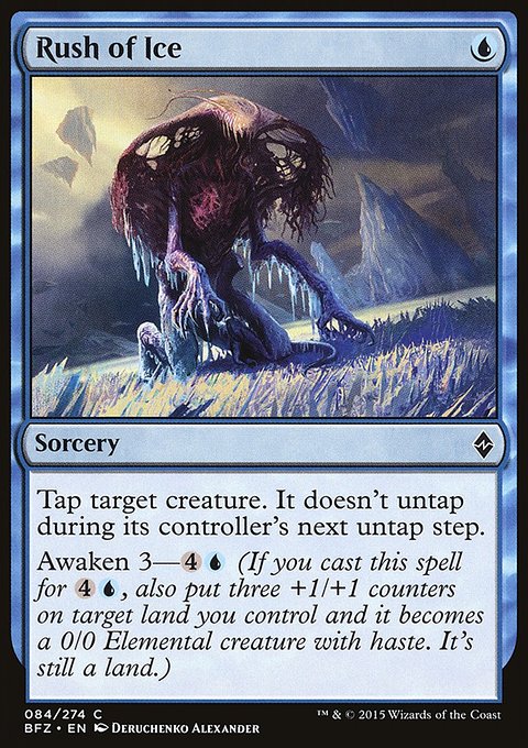 Rush of Ice, Battle for Zendikar #84, Magic: The Gathering card