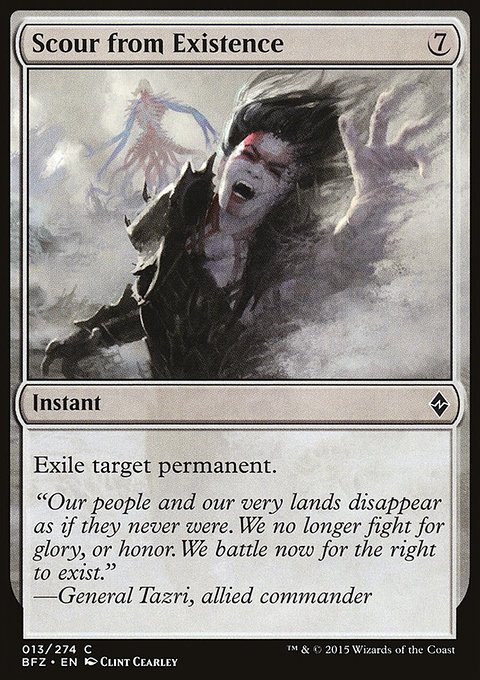 Scour from Existence, Battle for Zendikar #13, Magic: The Gathering card