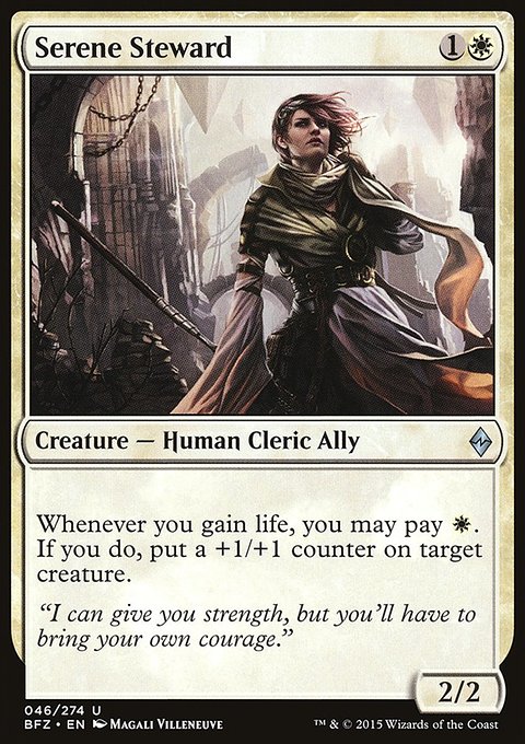 Serene Steward, Battle for Zendikar #46, Magic: The Gathering card