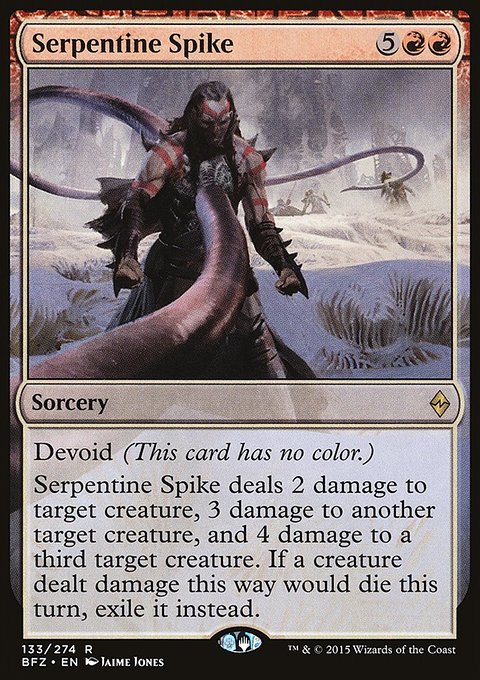 Serpentine Spike, Battle for Zendikar #133, Magic: The Gathering card