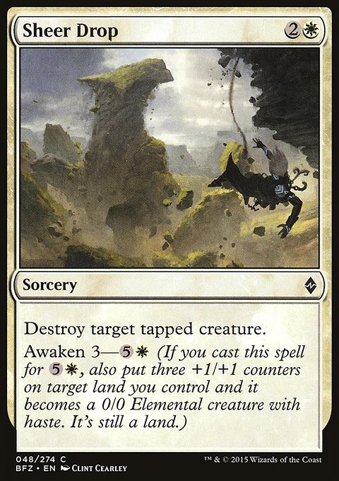Sheer Drop, Battle for Zendikar #48, Magic: The Gathering card