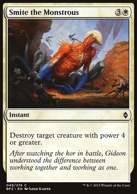Smite the Monstrous, Battle for Zendikar #49, Magic: The Gathering card