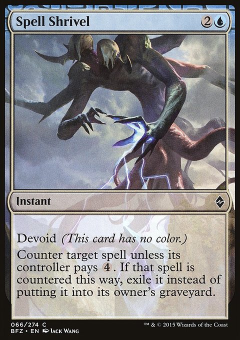 Spell Shrivel, Battle for Zendikar #66, Magic: The Gathering card