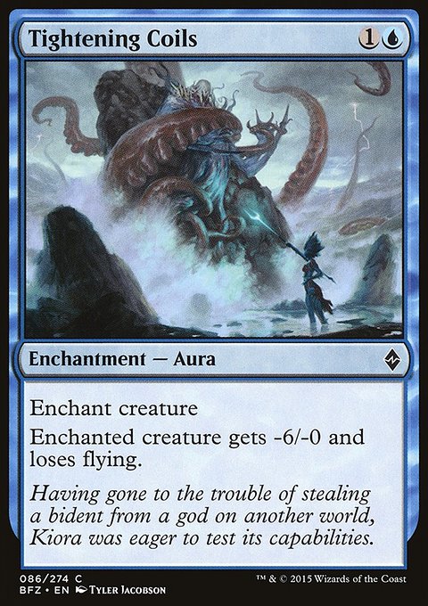 Tightening Coils, Battle for Zendikar #86, Magic: The Gathering card