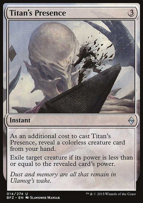 Titan's Presence, Battle for Zendikar #14, Magic: The Gathering card