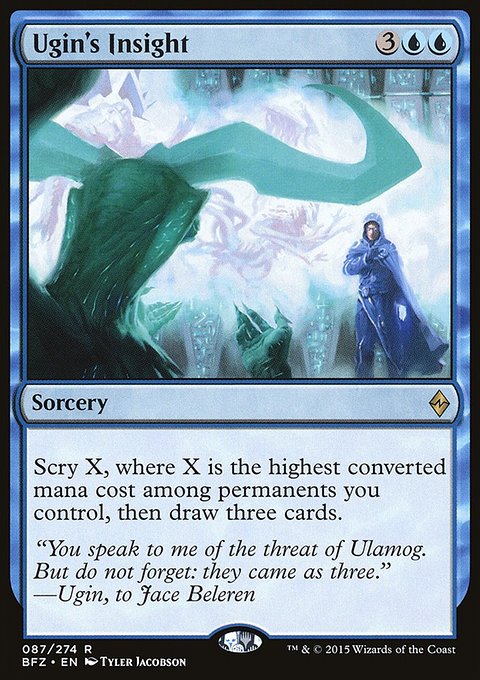 Ugin's Insight, Battle for Zendikar #87, Magic: The Gathering card