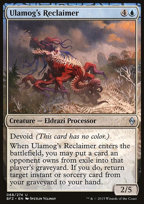Ulamog's Reclaimer, Battle for Zendikar #68, Magic: The Gathering card