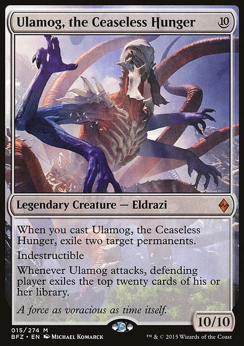 Ulamog, the Ceaseless Hunger, Battle for Zendikar #15, Magic: The Gathering card