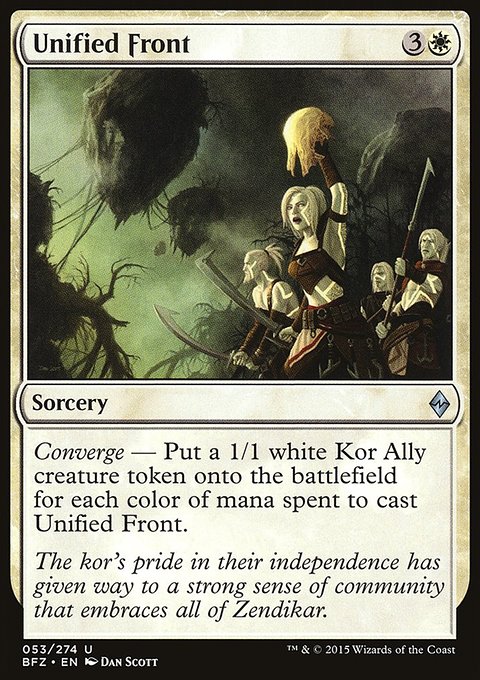 Unified Front, Battle for Zendikar #53, Magic: The Gathering card