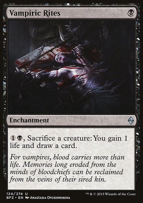 Vampiric Rites, Battle for Zendikar #124, Magic: The Gathering card