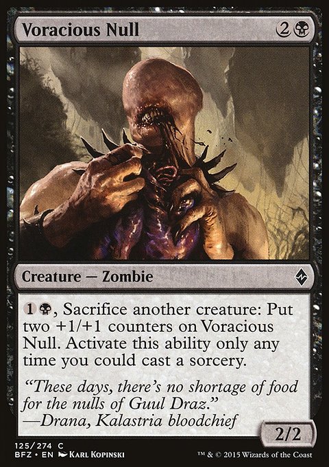 Voracious Null, Battle for Zendikar #125, Magic: The Gathering card