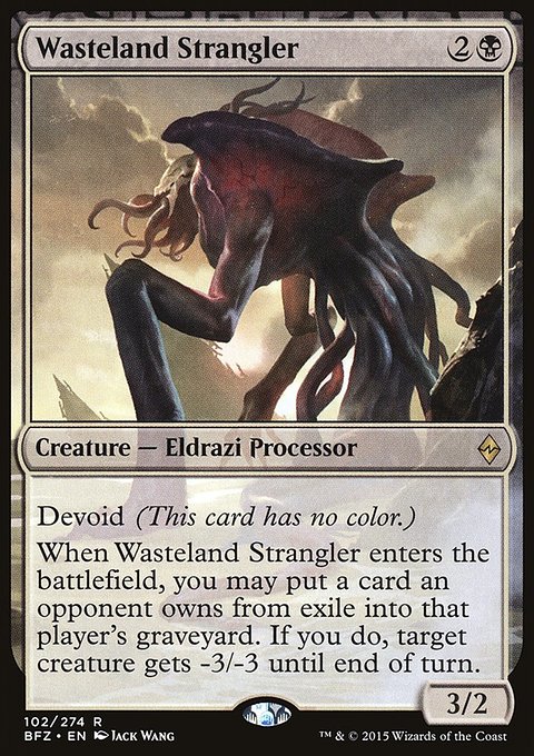 Wasteland Strangler, Battle for Zendikar #102, Magic: The Gathering card