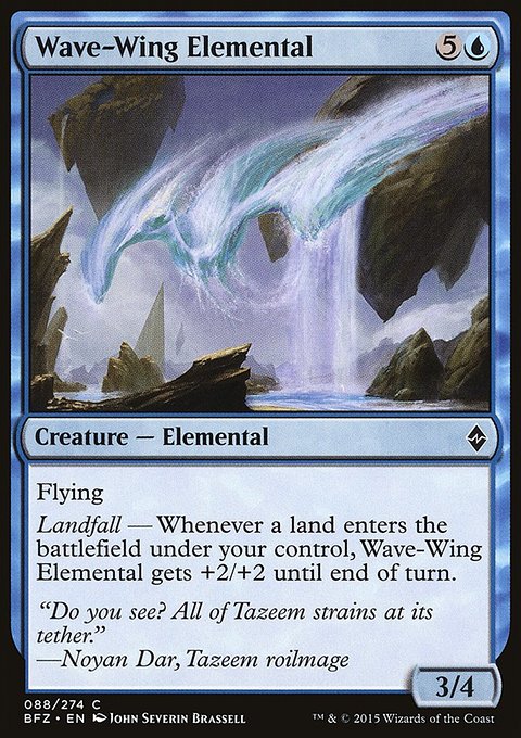 Wave-Wing Elemental, Battle for Zendikar #88, Magic: The Gathering card